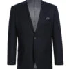 Wool Regular Fit Blazer Solid Color In Black -Suit Gold Style Shop 4Z8A8827