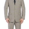 Bova Collection - Stretch Suit 2 Piece Tan Glen Plaid Regular Fit -Suit Gold Style Shop 4Z8A9178s