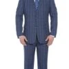 Bova Collection - Stretch Suit 2 Piece Blue Glen Plaid Regular Fit -Suit Gold Style Shop 4Z8A9223s