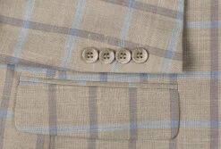 Bova Collection - Stretch Suit 2 Piece Tan Glen Plaid Regular Fit -Suit Gold Style Shop 4Z8A9271s