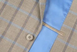 Bova Collection - Stretch Suit 2 Piece Tan Glen Plaid Regular Fit -Suit Gold Style Shop 4Z8A9273s