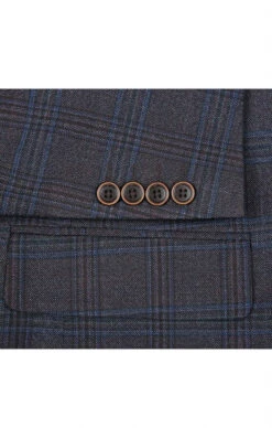 (42R) Wool Blend Plaid Pattern Regular Fit 2 Button Blazer In Burgundy -Suit Gold Style Shop 4 1987762b 5343 47f4 aa9f 012a78ba9dee