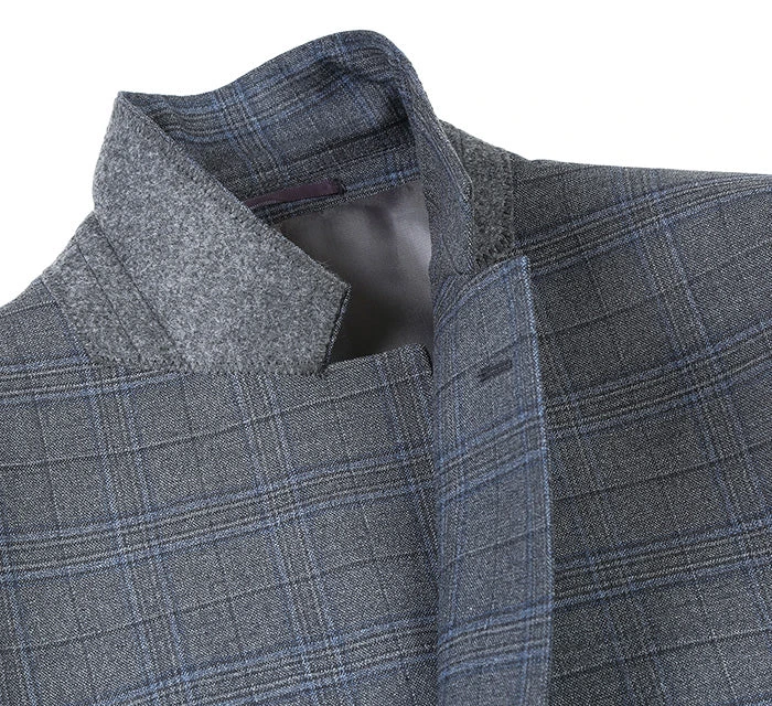 Classic Regular Fit 2 Piece Wool Blend Stretch Suit In Gray 6 Classic Regular Fit 2 Piece Wool Blend Stretch Suit In Gray - Image 4