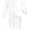 Santorini Collection - Regular Fit White Tuxedo 4 Piece With Vest And Bow Tie -Suit Gold Style Shop 4tv 1 white