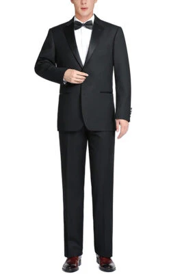 (42R) Classic Black Regular Fit 100% Wool Tuxedo Suit 9 (42R) Classic Black Regular Fit 100% Wool Tuxedo Suit -Suit Gold Style Shop 508 1 CLASSICRIBBON2 a3f43098 1185 4a80 8cd3 1faef0ee0d70