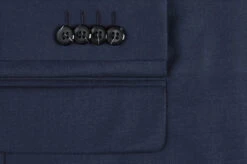 Bevagna Collection - Blue 100% Virgin Wool Regular Fit Pick Stitched 2 Piece Suit -Suit Gold Style Shop 508 19oe 2