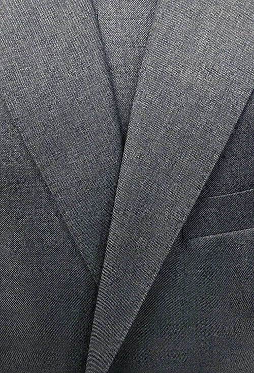 Bevagna Collection - Gray 100% Virgin Wool Regular Fit Pick Stitched 2 Piece Suit 4 Bevagna Collection - Gray 100% Virgin Wool Regular Fit Pick Stitched 2 Piece Suit - Image 2