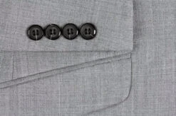 Bevagna Collection - Light Gray 100% Virgin Wool Regular Fit Pick Stitched 2 Piece Suit -Suit Gold Style Shop 508 5oe 1