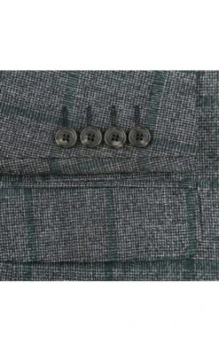 (42R, 44L) Wool Blend Plaid Pattern Regular Fit 2 Button Blazer In Grayish Brown 9 (42R, 44L) Wool Blend Plaid Pattern Regular Fit 2 Button Blazer In Grayish Brown -Suit Gold Style Shop 5 2c9c121b 70aa 425d a5a4 f1d884465dcf