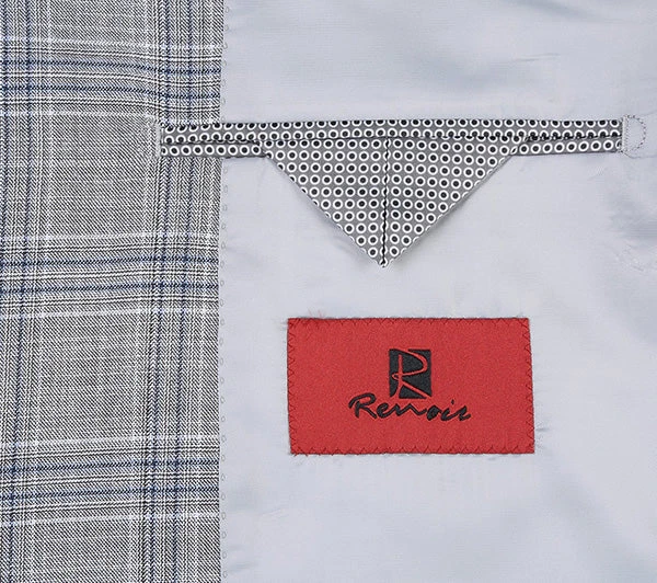 Regular Fit 2 Piece Suit Gray Plaid 10 Regular Fit 2 Piece Suit Gray Plaid - Image 8