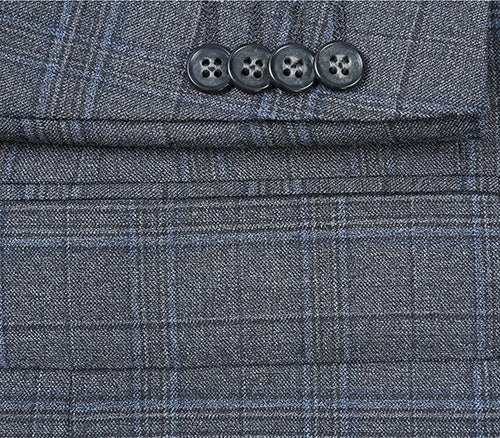 Classic Regular Fit 2 Piece Wool Blend Stretch Suit In Gray 8 Classic Regular Fit 2 Piece Wool Blend Stretch Suit In Gray - Image 6