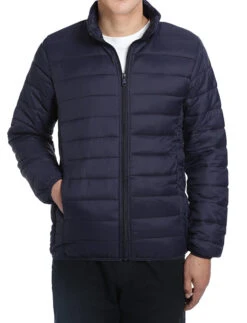 Men's Quilted Puffer Jacket In Navy -Suit Gold Style Shop 816 Navy 3 S