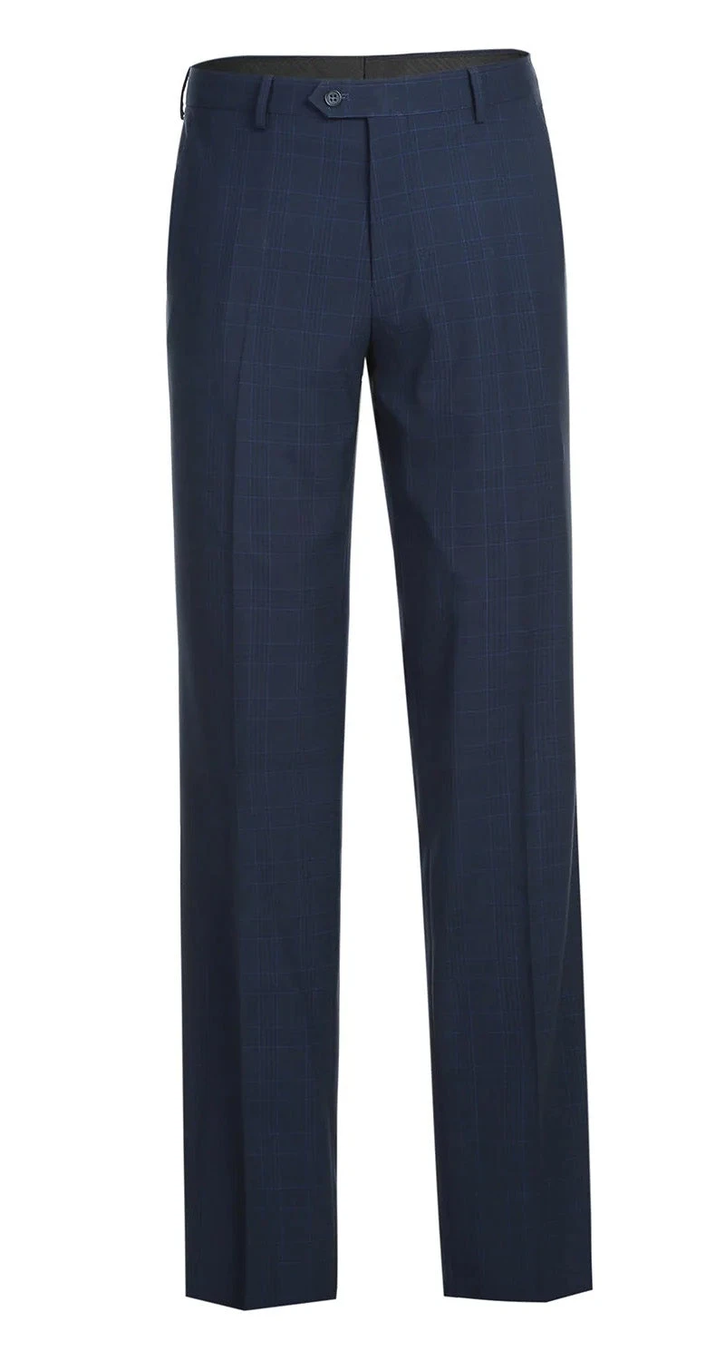 Regular Fit 2 Piece Suit Blue Check 4 Regular Fit 2 Piece Suit Blue Check - Image 2