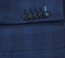 English Laundry 2-Piece Blue Plaid Wool Blend Slim Fit Dress Suit -Suit Gold Style Shop 9 2592x 9d469644 c3ca 478e 88f6 70cb5652220b