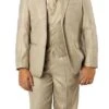(18H) Classic Boy Suit 5 Piece Set Beige