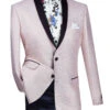 (XL) Pink Metallic Stripe Slim Fit Jacket 2 Button Shawl Lapel -Suit Gold Style Shop BSF 12 Pink 3a0f7985 1fd6 4c3a 97a1 5311d38631e1