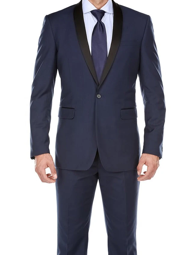Blue 2 Piece Tuxedo Shawl Lapel Slim Fit 3 Blue 2 Piece Tuxedo Shawl Lapel Slim Fit