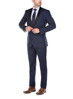 (38L) Blue 2 Piece Tuxedo Shawl Lapel Slim Fit -Suit Gold Style Shop C00A6295s 4170418a a6c6 412a b90c ac85b9d81ce5
