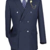 Alexander Collection - Navy Double Breasted 2 Piece Suit Regular Fit Tone On Tone Windowpane 2 Alexander Collection - Navy Double Breasted 2 Piece Suit Regular Fit Tone On Tone Windowpane -Suit Gold Style Shop DRW 02 NAVY 1
