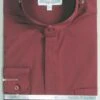 Basic Banded Collar Dress Shirt In Burgundy -Suit Gold Style Shop DS3001C BURGUNDY