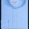 Basic Banded Collar Dress Shirt In Light Blue -Suit Gold Style Shop DS3001C LT BLUE