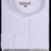 Basic Banded Collar Dress Shirt In White -Suit Gold Style Shop DS3001C WHITE