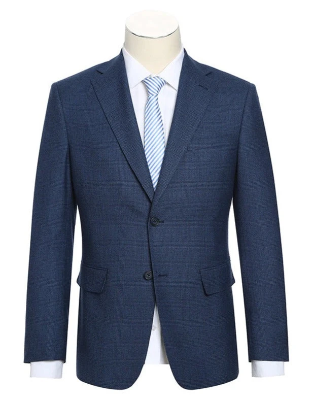English Laundry Blue Checked Slim Fit Suit Wool Blend 5 English Laundry Blue Checked Slim Fit Suit Wool Blend - Image 3