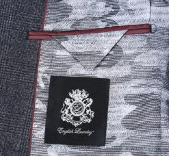 English Laundry Charcoal Checked Slim Fit Suit 100% Wool -Suit Gold Style Shop EL52 50 410 6