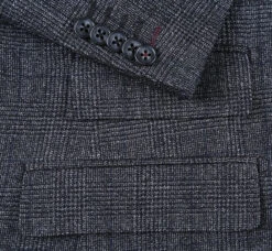 English Laundry Charcoal Checked Slim Fit Suit 100% Wool -Suit Gold Style Shop EL52 50 410 7