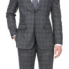 English Laundry 2-Piece Gray Plaid Wool Blend Slim Fit Dress Suit 1 English Laundry 2-Piece Gray Plaid Wool Blend Slim Fit Dress Suit -Suit Gold Style Shop EL62 68 095 01