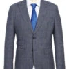 English Laundry 2-Piece Gray With Blue Windowpane Suit Wool Blend -Suit Gold Style Shop EL72 52 400
