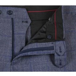 English Laundry 2-Piece Gray With Blue Windowpane Suit Wool Blend 13 English Laundry 2-Piece Gray With Blue Windowpane Suit Wool Blend -Suit Gold Style Shop EL72 52 400 5