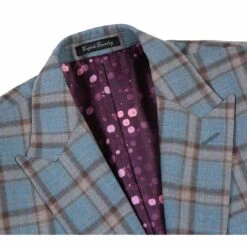 English Laundry 2-Piece Light Gray With Bronze Stereoscopic-Grid Suit Wool Blend -Suit Gold Style Shop EL72 57 470 2