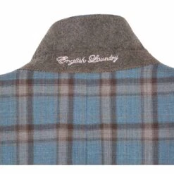 English Laundry 2-Piece Light Gray With Bronze Stereoscopic-Grid Suit Wool Blend -Suit Gold Style Shop EL72 57 470 3