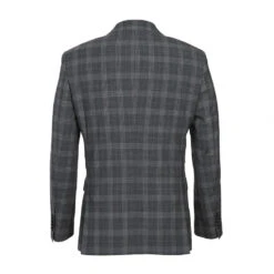English Laundry 2-Piece Gray Check Peak Suit Wool Blend -Suit Gold Style Shop EL72 58 093 1