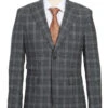English Laundry 2-Piece Gray Check Peak Suit Wool Blend -Suit Gold Style Shop EL72 58 093