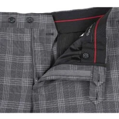 English Laundry 2-Piece Gray Check Peak Suit Wool Blend -Suit Gold Style Shop EL72 58 093 5