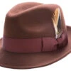 Pinch Crushable Wool Snap Brim Hat In Brown -Suit Gold Style Shop H 37 Brown S
