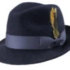 Pinch Crushable Wool Snap Brim Hat In Navy -Suit Gold Style Shop H 37 Navy 2585