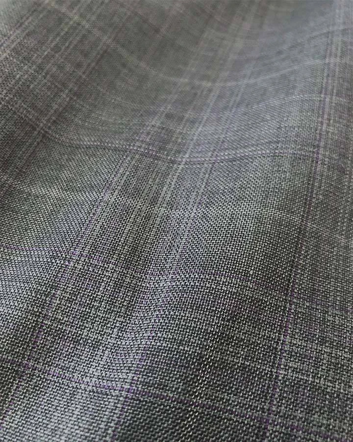 Pompey Collection - Men's Glen Plaid Dress Suit 2 Piece Regular Fit In Gray 4 Pompey Collection - Men's Glen Plaid Dress Suit 2 Piece Regular Fit In Gray - Image 2