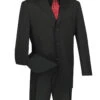 Regular Fit 2 Piece Suit 3 Button In Black -Suit Gold Style Shop M069 1