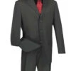 Regular Fit 2 Piece Suit 3 Button In Dark Gray -Suit Gold Style Shop M069 13 DarkGray
