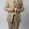 Regular Fit 2 Piece Suit Tone On Tone Stripe In New Gold -Suit Gold Style Shop M111 03