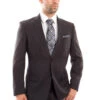 Ares Collection - Stripe Tone On Tone Regular Fit Suit 2 Button 2 Piece In Gray -Suit Gold Style Shop M121 02 32931.1548111813