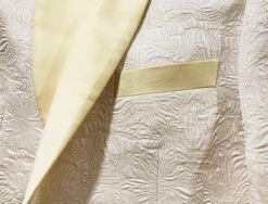 Ivory Slim Fit Tuxedo 4 Piece With Satin Shawl Collar Beveled Designed Vest -Suit Gold Style Shop M297SK IVORY