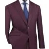 Maroon Modern Fit 2 Piece Suit Textured Solid With Peak Lapel -Suit Gold Style Shop M2TR BUG
