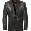 Empire Collection - Silver Sequin Texture Design Sports Coat Slim Fit -Suit Gold Style Shop ME263H 02s