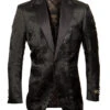 Empire Collection - Black Slim Fit Floral Pattern Sports Coat -Suit Gold Style Shop ME266H 02 82605