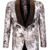 Empire Collection - Tan Slim Fit Formal Dinner Show Blazer With Shawl Lapel -Suit Gold Style Shop ME317H 01 S