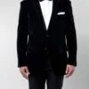 Men's Regular Fit Blazer 2 Button With One Welt Chest Pocket Black -Suit Gold Style Shop MJ111 01